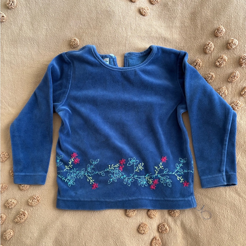 Talbots Kids Blue Velvet Long-Sleeve Shirt
